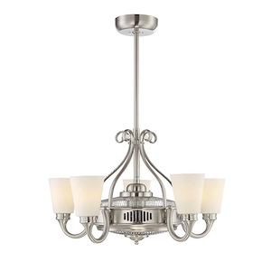 30W 5 LED Fandelier-Transitional Style with Coastal and Transitional Inspirations-19.5 inches tall by 32 inches wide