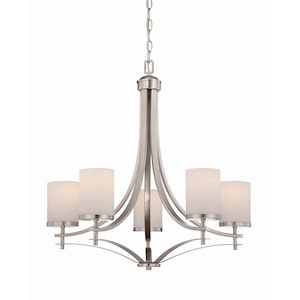 5 Light Chandelier-Transitional Style with contemporary Inspirations-26 inches tall by 26 inches wide - 1096525