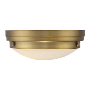 2 Light Flush Mount-Transitional Style with Contemporary and Industrial Inspirations-4.75 inches tall by 13.25 inches wide - 1096667