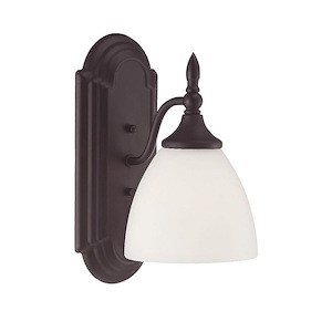 1 Light Wall Sconce-Traditional Style with Transitional Inspirations-10.75 inches tall by 5.5 inches wide - 1096854