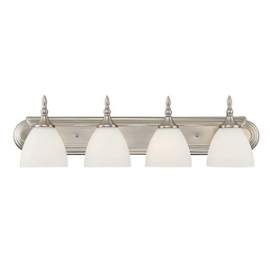 4 Light Bath Bar-Transitional Style with Traditional Inspirations-8 inches tall by 30 inches wide - 1096855