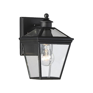 1 Light Outdoor Wall Lantern-Modern Farmhouse Style with Rustic and Transitional Inspirations-9.5 inches tall by 6 inches wide - 1051569