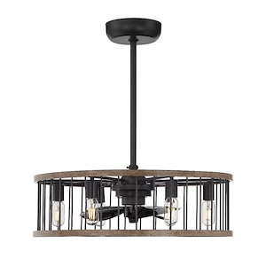 36W 6 LED Fandelier-Industrial Style with Farmhouse and Transitional Inspirations-9.25 inches tall by 26 inches wide