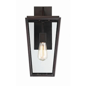 1 Light Outdoor Wall Lantern-Modern Style with contemporary and Transitional Inspirations-16.5 inches tall by 8 inches wide - 1233297