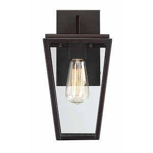 1 Light Outdoor Wall Lantern-Modern Style with Contemporary and Transitional Inspirations-12.75 inches tall by 6.5 inches wide - 1233344