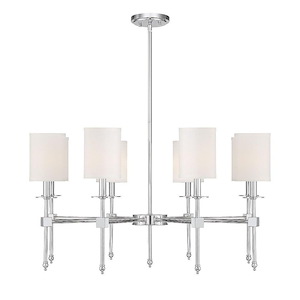 8 Light Chandelier-Transitional Style with Bohemian and Vintage Inspirations-17.5 inches tall by 34 inches wide - 1096483