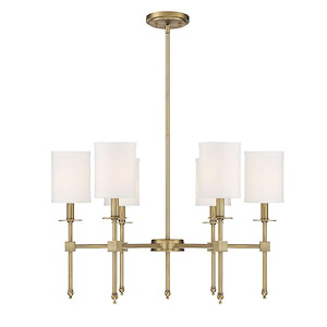 6 Light Chandelier-Transitional Style with Bohemian and Vintage Inspirations-17.5 inches tall by 28 inches wide - 1112796