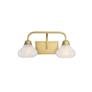 2 Light Vanity Light-Transitional Style with Vintage and Traditional Inspirations-8.5 inches tall by 18 inches wide - 1096637