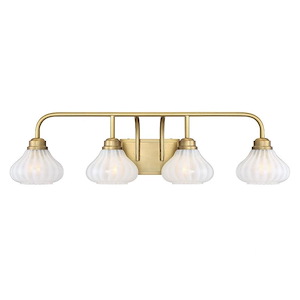 4 Light Vanity Light-Transitional Style with Vintage and Traditional Inspirations-8.5 inches tall by 33.88 inches wide - 1096639