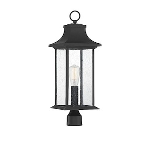 1 Light Outdoor Post Lantern-Traditional Style with Rustic and Farmhouse Inspirations-24.25 inches tall by 8.5 inches wide - 1233398