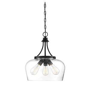 3 Light Pendant-Transitional Style with Contemporary and Bohemian Inspirations-18 inches tall by 15 inches wide - 1096568
