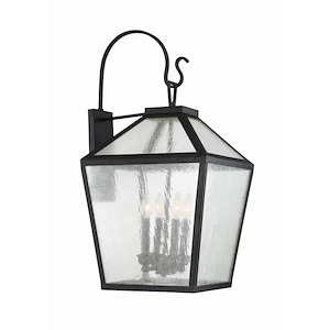 4 Light Outdoor Wall Lantern-Modern Farmhouse Style with Rustic and Transitional Inspirations-30.5 inches tall by 15 inches wide - 1233451