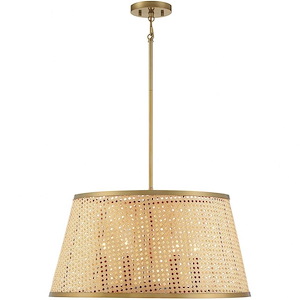 Astoria-6 Light Pendant In Bohemian/Eclectic Style-13 Inches Tall And 24 Inches Wide - 1233710