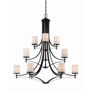 12 Light Chandelier-Transitional Style with contemporary Inspirations-44 inches tall by 40 inches wide - 1269734