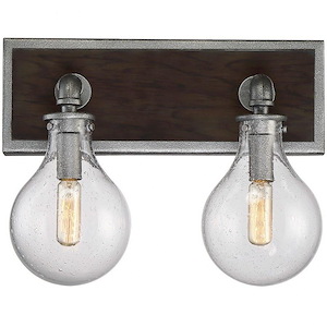 2 Light Bath Bar-Industrial Style with Eclectic and Nautical Inspirations-10.75 inches tall by 13.25 inches wide - 1269891