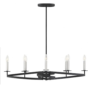 8 Light Linear Chandelier-Bohemian Style with Eclectic and Inspirations-11.5 inches tall by 21 inches wide - 1269912