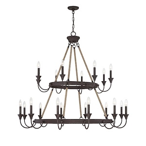 20 Light Chandelier-Industrial Style with Eclectic and Transitional Inspirations-42.5 inches tall by 48 inches wide - 1269925