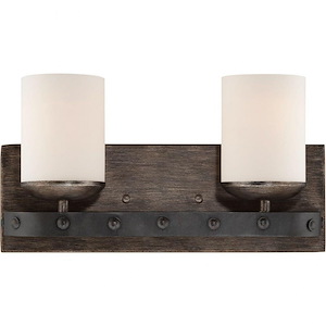 2 Light Bath Bar-Traditional Style with Country French and Rustic Inspirations-8.5 inches tall by 16 inches wide - 1269988