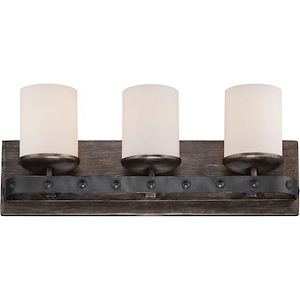 3 Light Bath Bar-Traditional Style with Country French and Rustic Inspirations-8.5 inches tall by 21 inches wide - 1269989