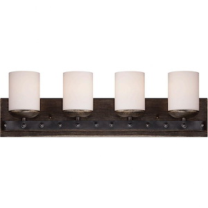 4 Light Bath Bar-Traditional Style with Country French and Rustic Inspirations-8.5 inches tall by 28 inches wide - 1269990