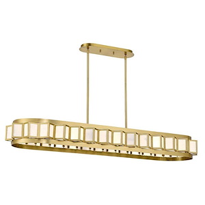 Uplands Laurels - 8 Light Linear Chandelier In Modern Style-5.25 Inches Tall and 14.5 Inches Wide - 1280269