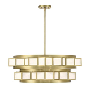 Uplands Laurels - 6 Light Chandelier In Modern Style-10 Inches Tall and 29 Inches Wide - 1280270