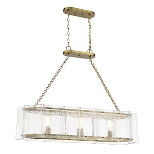 Cow Isaf - 3 Light Linear Chandelier In Coastal Style-31.5 Inches Tall and 13 Inches Wide - 1280199