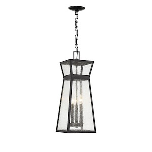Calder Warren - 3 Light Outdoor Hanging Lantern In Modern Style-23.5 Inches Tall and 9 Inches Wide