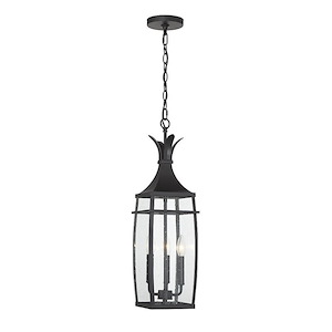 Kingsland Acres - 3 Light Outdoor Hanging Lantern In Modern Style-25 Inches Tall and 7.5 Inches Wide - 1280326