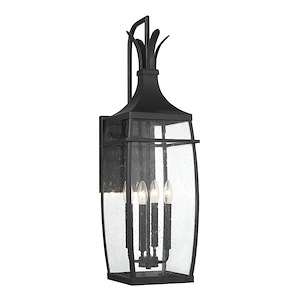 Kingsland Acres - 4 Light Outdoor Wall Lantern In Modern Style-32 Inches Tall and 9.5 Inches Wide