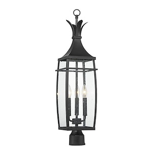 Kingsland Acres - 3 Light Outdoor Post Lantern In Modern Style-29 Inches Tall and 7.5 Inches Wide - 1280331