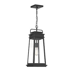 Earnock Street - 1 Light Outdoor Hanging Lantern In Mission Style-22 Inches Tall and 8.25 Inches Wide