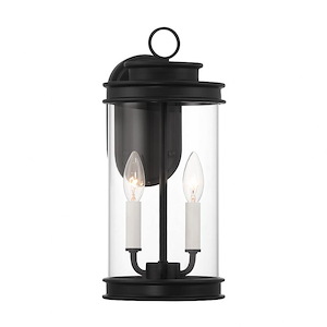 Hadrian Cross - 2 Light Outdoor Wall Lantern In Traditional Style-15 Inches Tall and 7 Inches Wide