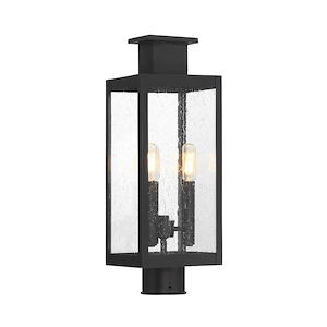 Sunningdale Cliff - 3 Light Outdoor Post Lantern In Contemporary Style-18.75 Inches Tall and 6.5 Inches Wide