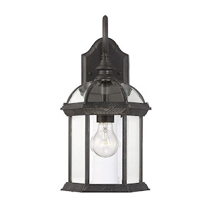 1 Light Outdoor Wall Lantern-Traditional Style with Transitional and Rustic Inspirations-15.75 inches tall by 8.25 inches wide