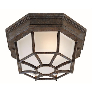 1 Light Outdoor Flush Mount-Industrial Style with Vintage and Contemporary Inspirations-13.5 inches tall by 5 inches wide
