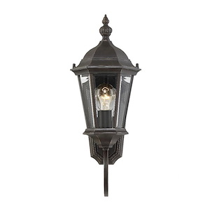 1 Light Outdoor Wall Lantern-Traditional Style with Transitional Inspirations-20 inches tall by 8 inches wide