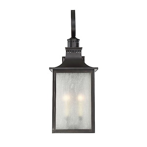 1 Light Farmhouse Steel Outdoor Wall Lantern with Pale Cream Seeded Glass-17.75 Inches H by 7 Inches W