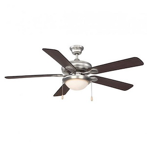 5 Blade Ceiling Fan with Light Kit-Traditional Style with Transitional Inspirations-12.09 inches tall by 52 inches wide
