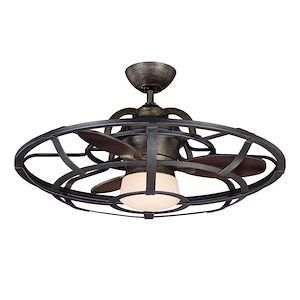 18W 1 LED Fandelier-Transitional Style with Farmhouse and Industrial Inspirations-12.12 inches tall by 30 inches wide