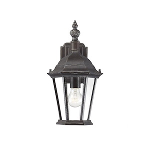 1 Light Outdoor Wall Lantern-Traditional Style with Transitional Inspirations-15.5 inches tall by 8 inches wide - 1096596