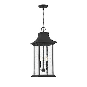 3 Light Outdoor Pendant-Traditional Style with Rustic and Farmhouse Inspirations-25 inches tall by 10.5 inches wide - 1233434