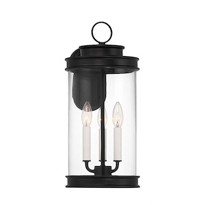Hadrian Cross - 3 Light Outdoor Wall Lantern In Traditional Style-19 Inches Tall and 8.5 Inches Wide