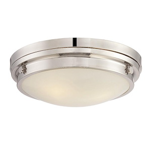 3 Light Flush Mount-Transitional Style with Contemporary and Industrial Inspirations-4.75 inches tall by 15 inches wide - 1096666