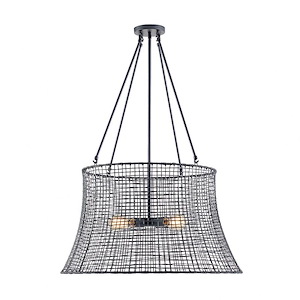 Reynolds Corner - 4 Light Outdoor Chandelier In Bohemian Style-40 Inches Tall and 28 Inches Wide