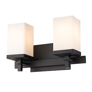 Holmwood Mill - Two Light Vanity Light in Modern style - 7.625 Inches high by 13 Inches wide - 1234146