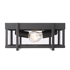 Bristol Fold - 2 Light Outdoor Flush Mount 5.5 Inches Tall and 13 Inches Wide