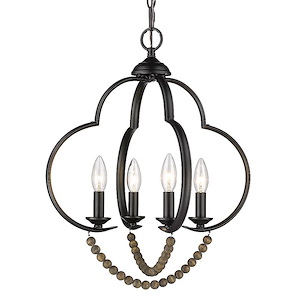 Rye Loan - 4 Light Pendant-20.75 Inches Tall and 17 Inches Wide - 1234690