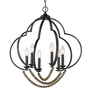 Rye Loan - 6 Light Pendant-27.25 Inches Tall and 24.25 Inches Wide - 1234443