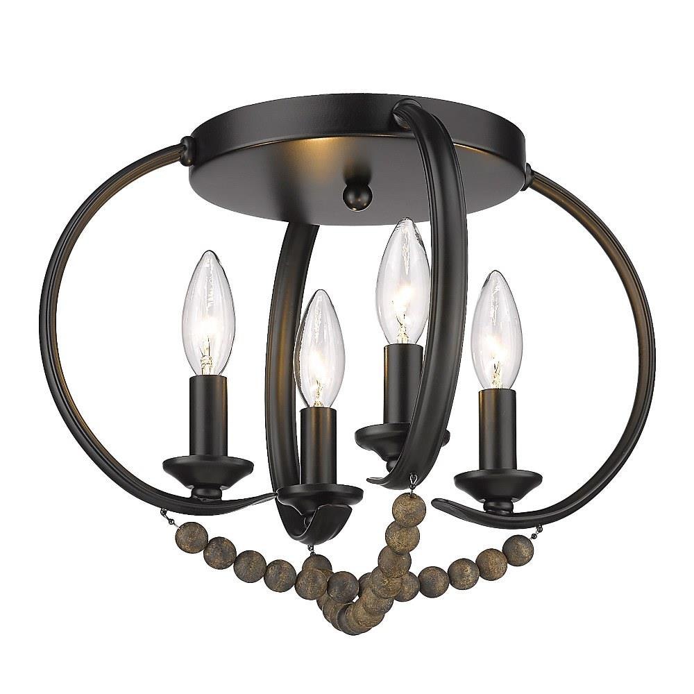 Bailey Street Home 170-BEL-4611270 Rye Loan - 4 Light Flush Mount-12.13 Inches Tall and 14.5 Inches Wide